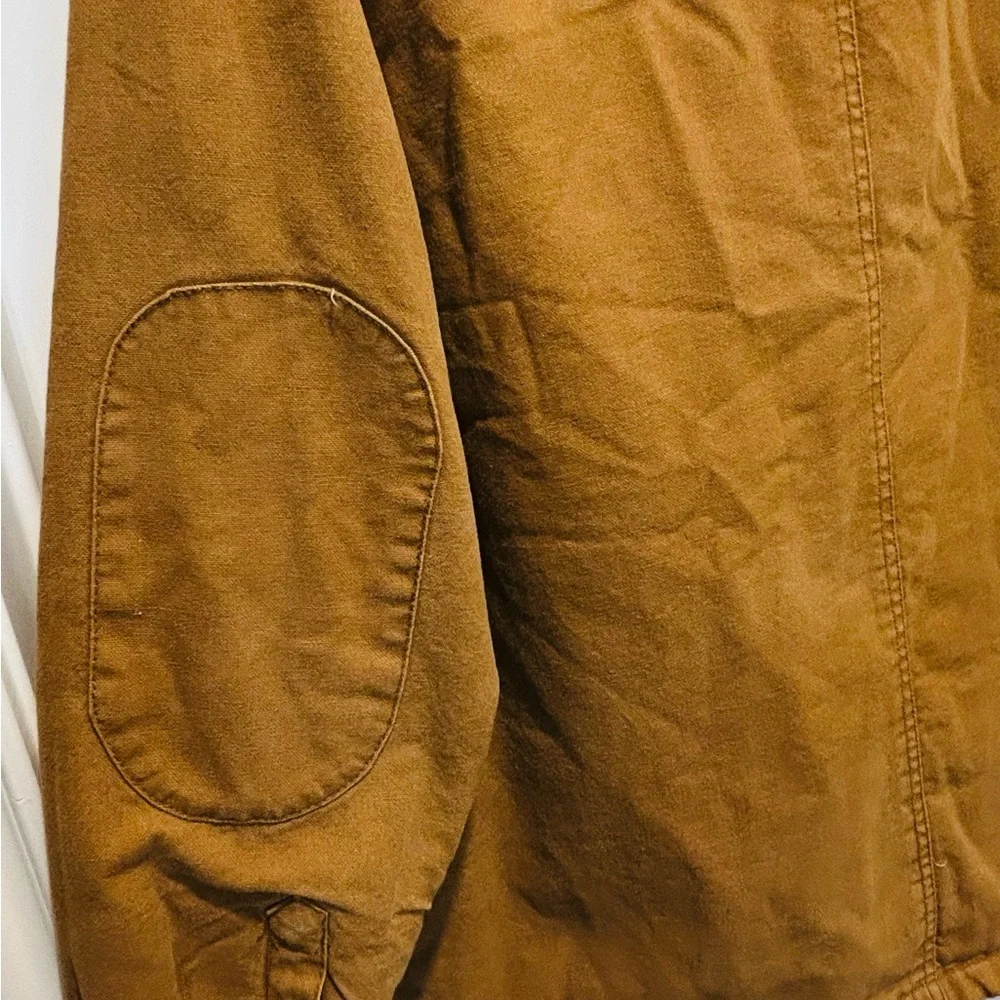 Dickies Vintage Distressed Brown Canvas Barn Jacket Gray Hooded Coat size M - Picture 10 of 12